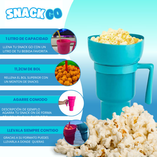 Vaso todo en uno: Snacks y Bebida